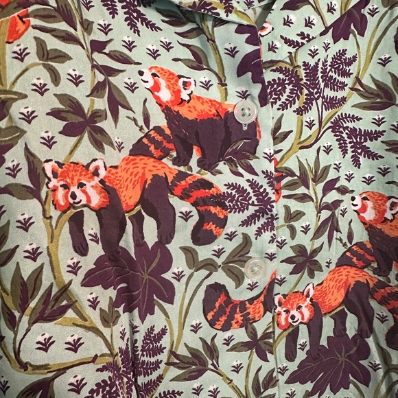 NEW Printfresh Satin Wildest Dreams Set in SOLD OUT Red Pandas/Soft Mint 2X - Picture 7 of 16